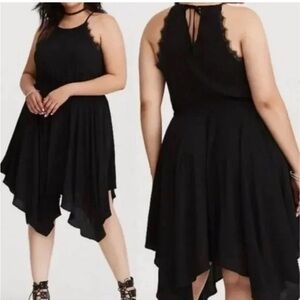 TORRID LACE TRIM HANKY DRESS